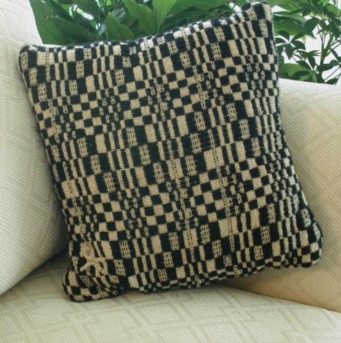 Black & White Op  Design 16 inch pillow